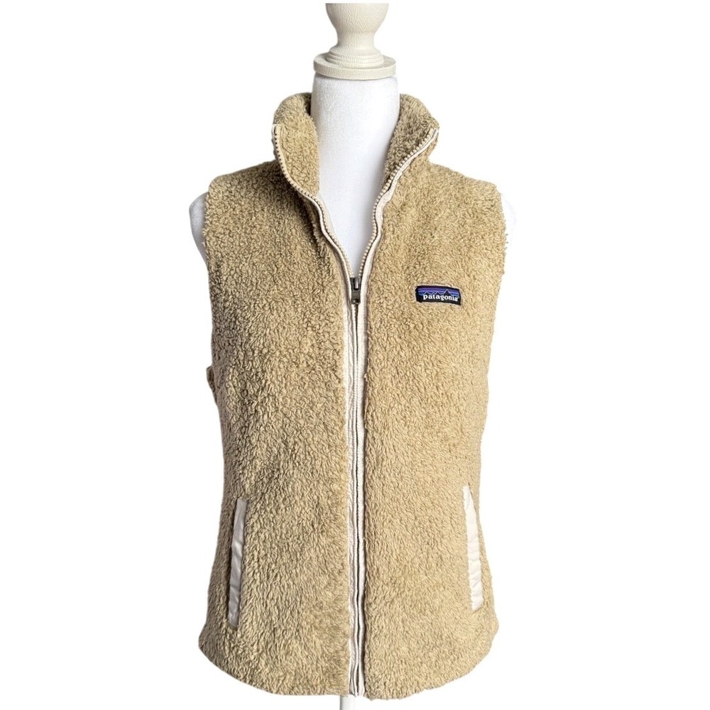 Patagonia Beige Los Gatos Fleece Full Zip Vest M Neutral Elevated Granola Layer